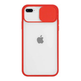 Capa Capinha Proteção Camera Compatível iPhone 6/7/8 Plus Cor Vermelha