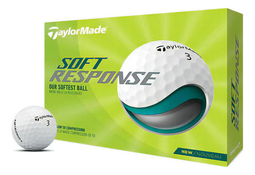 Pelotas Taylormade Soft Response Caja X 12 Premium Color Blanco