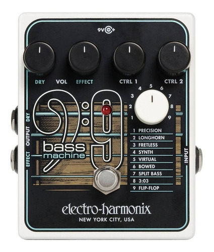 Pedal De Efecto Electro-harmonix Ehx 9 Bass9  Blanco