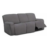 Funda Elastica Microfibra Sofa Reclinable Seccional 3 Cuerpo