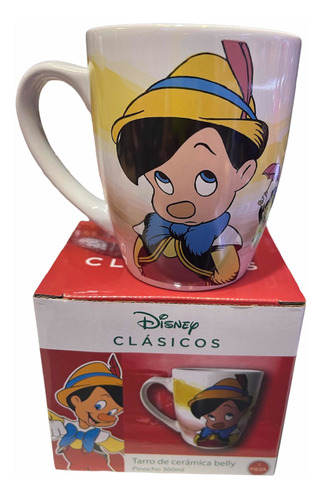 Taza Pinocho De Cerámica Disney 100% Nueva 350 Ml