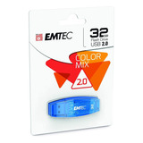 Pendrive Usb 2.0 De 32 Gb Emtec C410 Flash Usb Azul