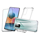 Kit Capa + Pelicula 3d Full Para Xiaomi Redmi Note 10 G