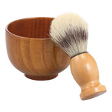 Cepillo De Afeitar Para Hombre, Jabón, Crema, Taza De Madera