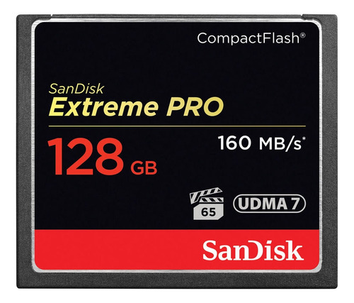 Cartão Compact Flash Sandisk Extreme Pro 128gb - 160mb/s