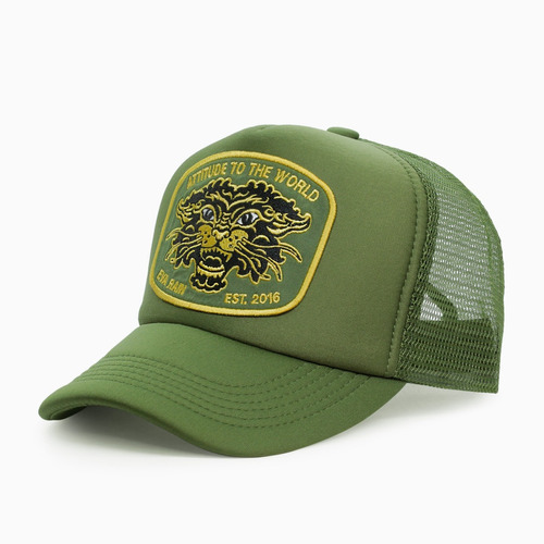 Gorra Bordado Fury Cat Militar Trucker Vintage Eva Rain®