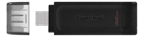 Pendrive Kingston Datatraveler 70 Dt70 32gb 3.2 Gen 1 Negro