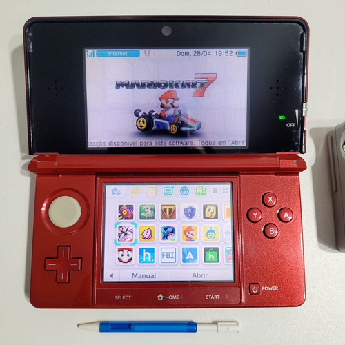 Nintendo 3ds Vermelho Desbl.oqueado - Vários Jogos + Case Brinde