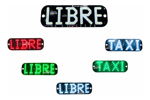 Letrero Taxi-libre Led Ventosas C/conector De Encendedor Bsp
