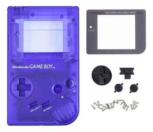 Carcasa Para Game Boy Dmg Transparente Color Midnight Blue