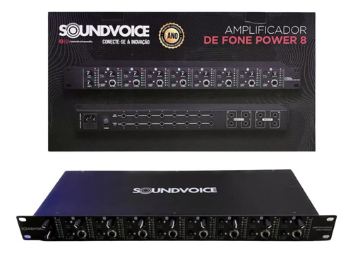 Amplificador De Fone De 8 Canais Power 8 Power 8 Soundvoice