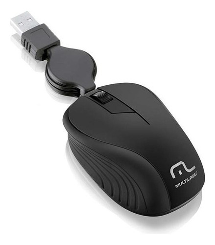 Mouse Com Fio Retrátil Multilaser 1200dpi Usb Notebook Mo231