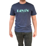 Remera Levis Hombre Azul Logo Clásico Cian Original !!