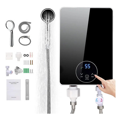 Calentador De Agua Electrico, Calentador De Agua Instantáneo Con Rociador De Ducha, Temperatura Ajustable, Boiler Electrico Para Hogar Agua Caliente, Calentador De Paso Sin Tanque Para Cocina Baño | Meses sin interés