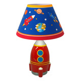 Lámpara Sobremesa Infantil Cohete Rojo