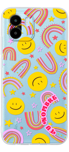 Funda Para Xiaomi Para Mujer Caritas Felices Con Nombre