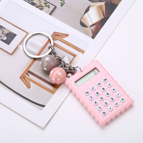 Mini Calculadora Portátil De Chaveiros Estilo Biscoitos Fofo