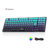 Terport Tr95 90% Teclado Gamer Mecanico Español Alambrico Con Cable Removible, Outemu Red Switch Hotswap, 95 Teclas Antighosting, Retroiluminación Rgb, Teclado Personalización Para Win/mac