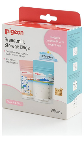 Bolsas Para Almacenar Leche Materna 120 Ml/ Pigeon 