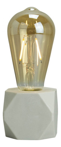 Luminária Decorativa Em Formato De Lâmpada Plástico 17 Cm Cor Da Cúpula Amarelo Cor Da Estrutura Cinza 110v