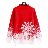 Suéter De Navidad Para Mujer De Copo De Nieve