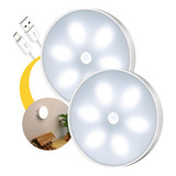 Kit 2 Luz Spot Sensor Led Branco Frio Recarregável Facil