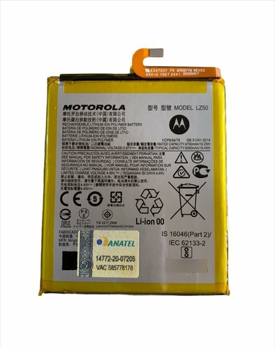 Flex Carga Bateira Lz50 Motorola  Moto G100 Nova  Original