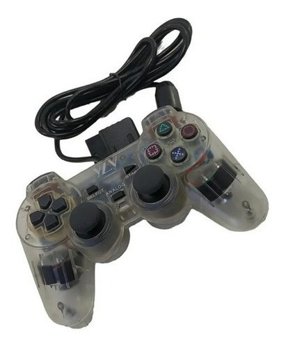 Kit C/ 2 Controles Manete Ps2 Playstation 2 Joystick Com Fio