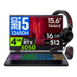 Acer Nitro An515 Core I5 12th 16gb 512gb Rtx3050 15.6 144hz Color Obsidian Black