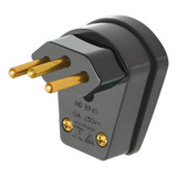 Plug Macho 90° Com Prensa Cabo 2p+t 10a Preto 1489 - Fame