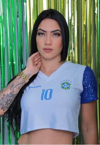 Blusa Brasil Feminina Torcida Futebol