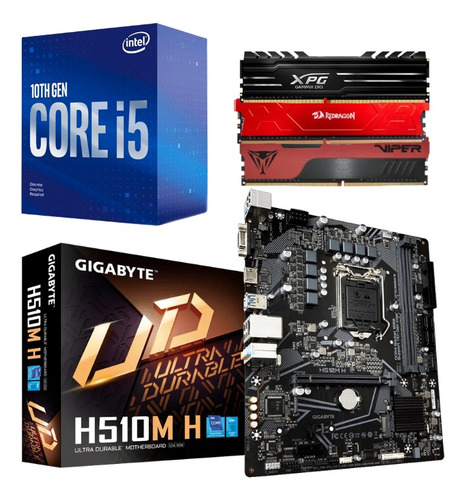 Kit Upgrade Intel 10ª I5 10400 + H510m-h + 16gb 3200mhz 