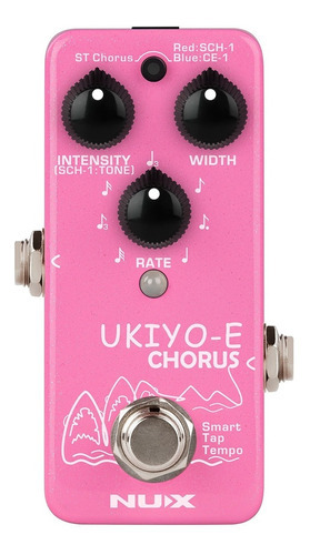 Pedal Efectos Nux Nch-4 Ukiyo-e Chorus Para Guitarra Electri Color Rosa