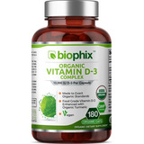 Complejo Orgánico De Vitamina D-3 10000 Ui Con 180 Capsulas Sabor Sin Sabor