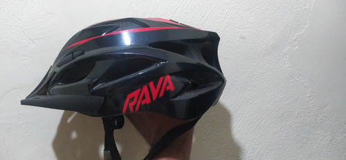 Capacete Ciclismo Bike Rava Vermelho Perfeito Estado 