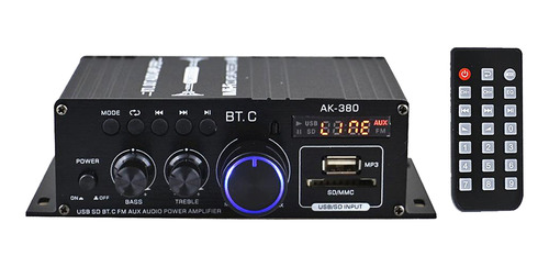 Ak380 Amplificador De Potencia De Audio Portátil De 400 W