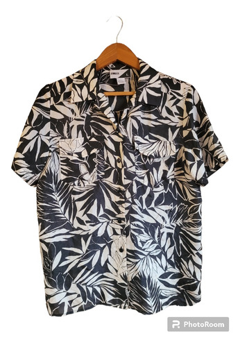 Camisa Estampada Seda Vintage - Talle L