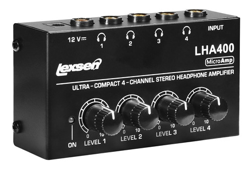 Amplificador De Fones Lexsen Lha400 Power Play 4 Canais P10