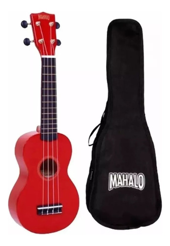 Ukelele Soprano Mahalo C/funda  Color Rojo