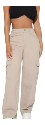 Pantalón Tipo Cargo Holgado Mujer. 