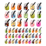 39pcs Colorido Mixto Botella De Vidrio Charms Fruta Cop...