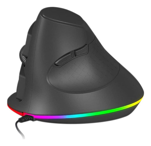 Mouse Ergonómico Alambrico Rgb Gamer + Pad Mouse De Color