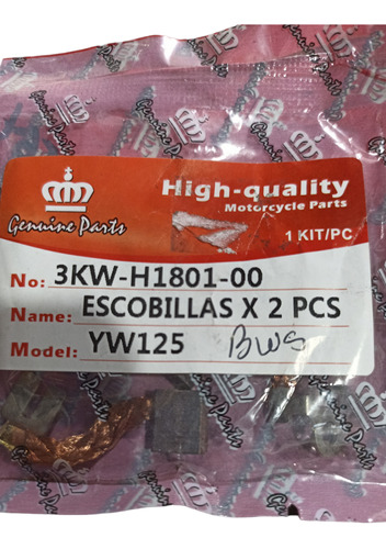 Escobillas Motor Arranque Yamaha Yw 125 Bwis 4t 125