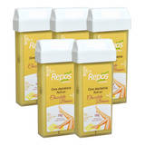 Kit 5 Ceras Rollon Repos Chocolate Branco Refil