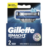 Gillette Shave Care Mach3 Turbo Cartucho De Barbear 2 Refis