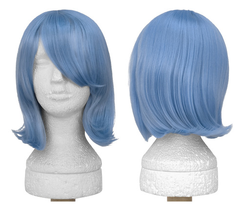 Peruca Curta Cosplay Long Bob C/ Franja Wig Cores Fantasia