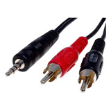 Cable Jack 3.5 Mm  A 2 Rca  1,8 Metros M-209