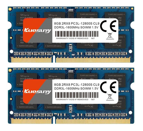 Memoria Ram Kuesuny Ddr3l 1600 8gbx2 Pc3 12800s Gamer Sodimm