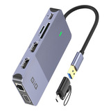 Estación De Acoplamiento Usb Giq Usb C Hub Usb 3.0 A Hdmi