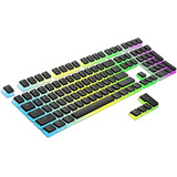 Hk Gaming 108 Doble Disparo Pbt Pudding Keycaps Keyset Pa...